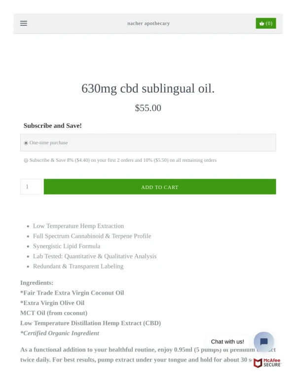 630mg cbd sublingual oil