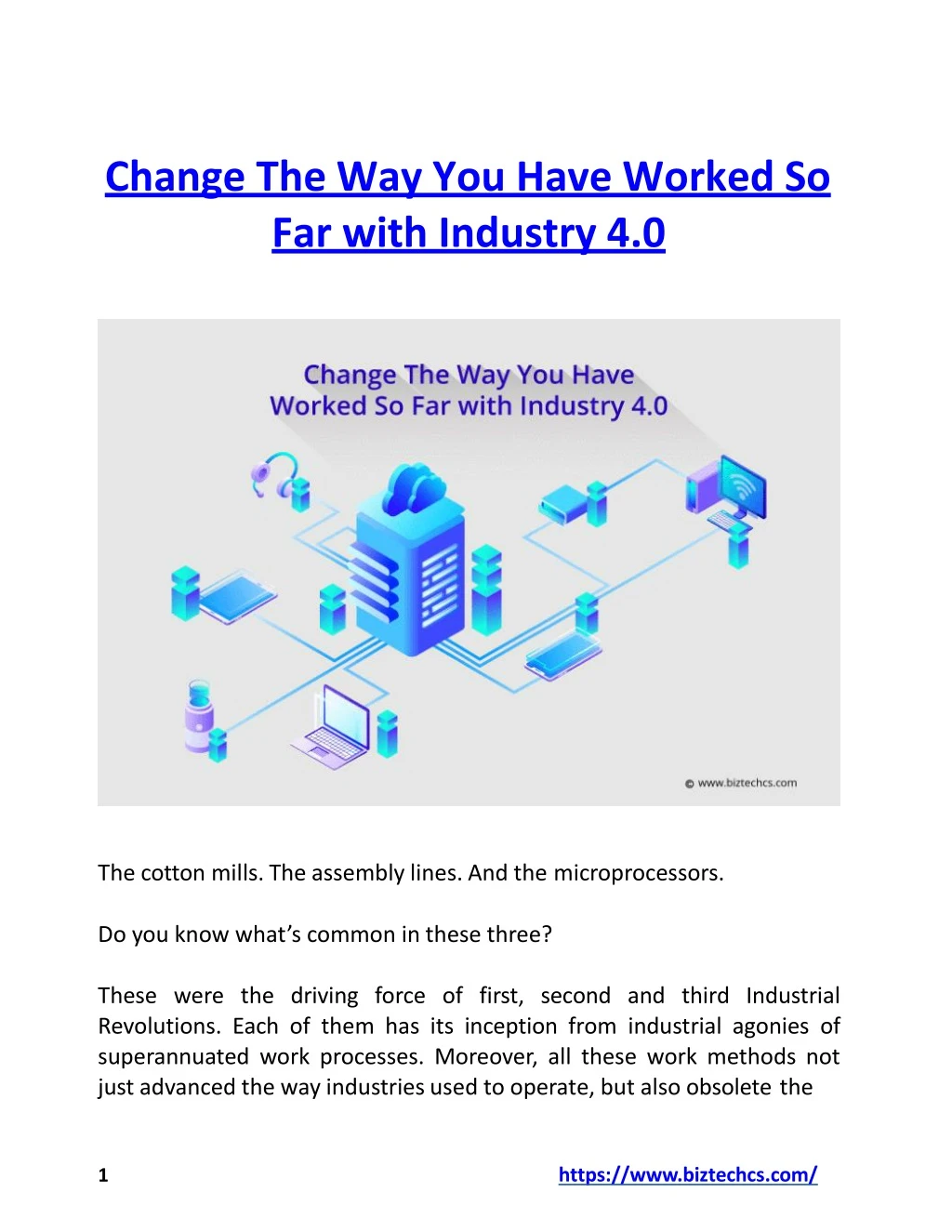change the way you have worked so far with industry 4 0