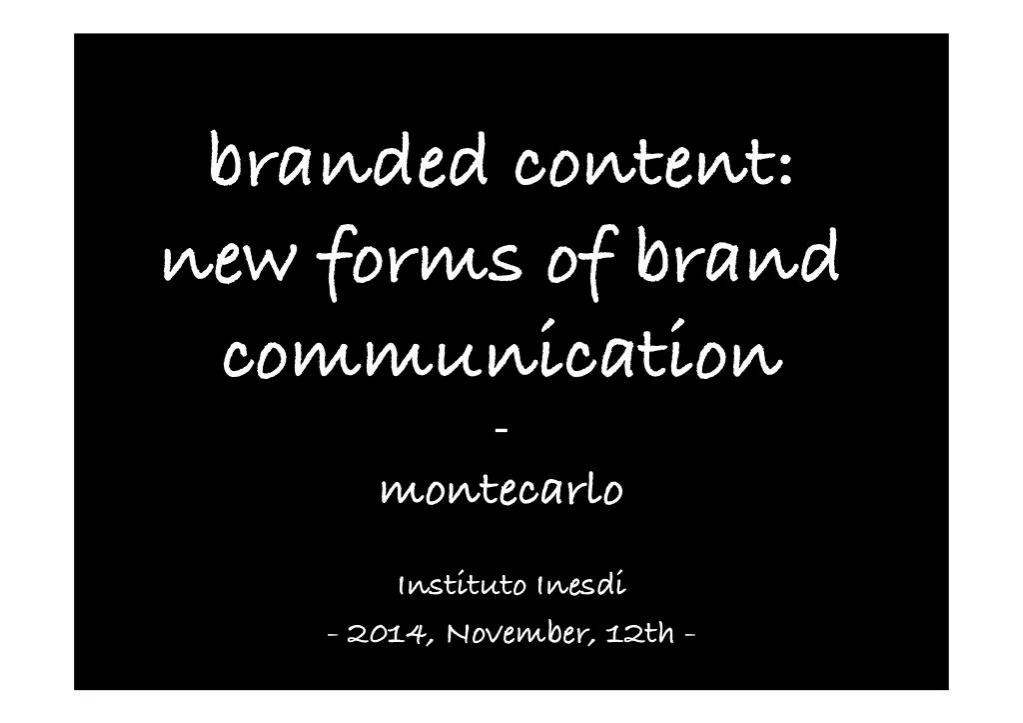 brand content new forms of brand communication