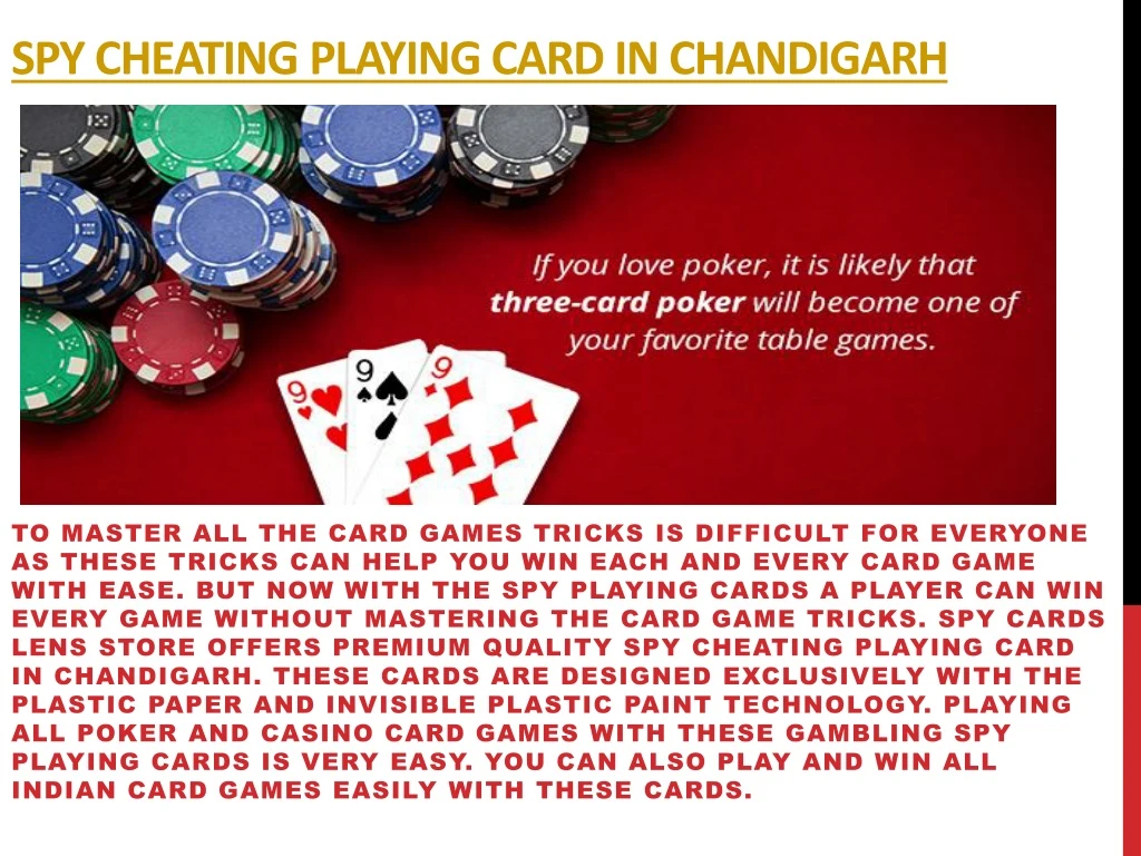 spy cheating playing card in chandigarh