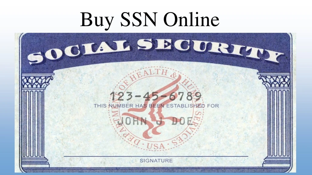 buy ssn online