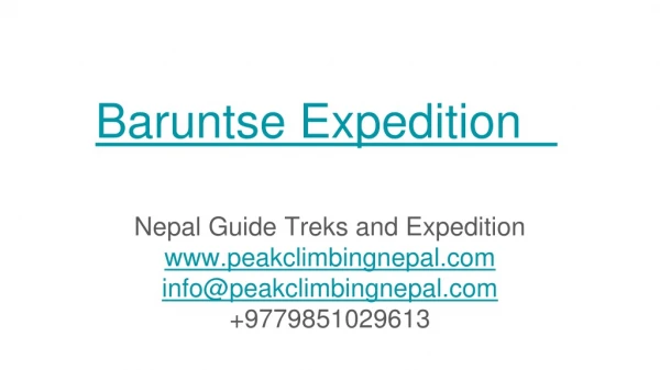Baruntse Expedition