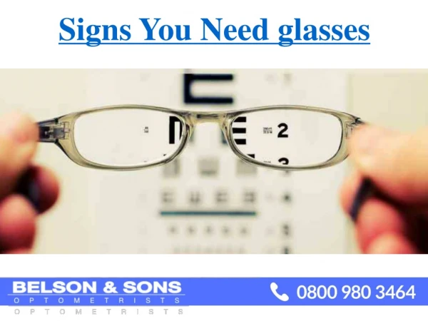 Signs You Need Glasses