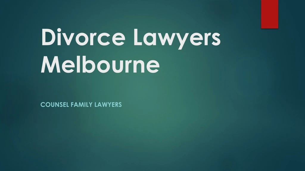 divorce lawyers melbourne