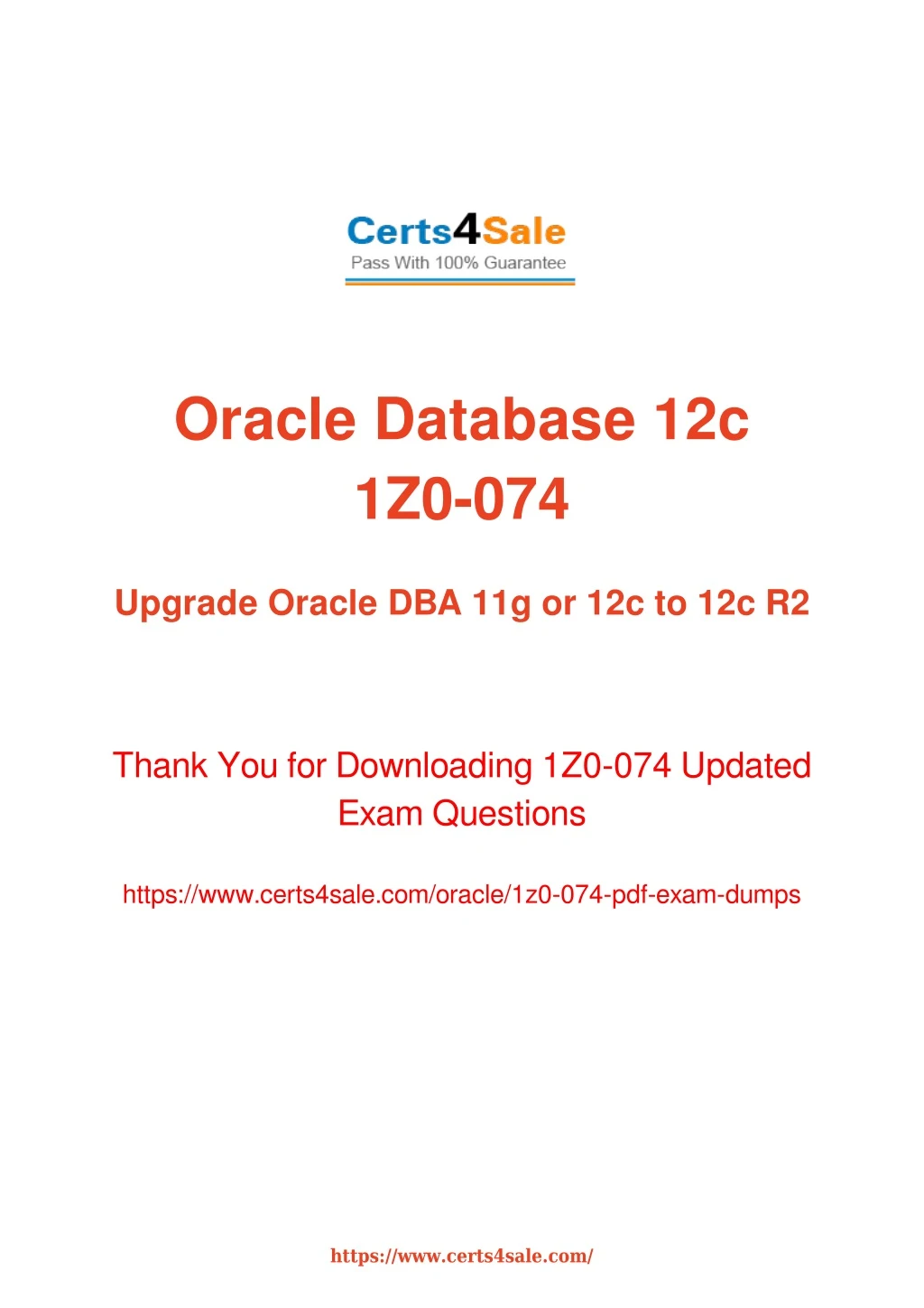 oracle database 12c 1z0 074