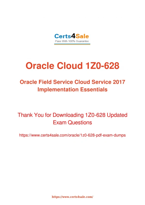 1z0-628 Dumps - 1Z0-628 Oracle Exam Questions
