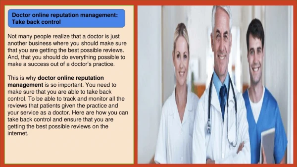 Healthcare online reputation management - patientTrak