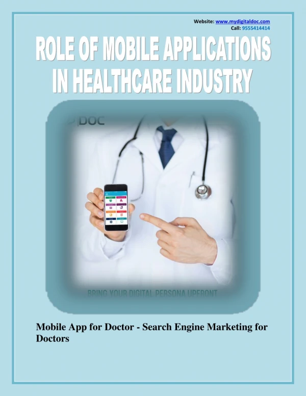 Search Engine Marketing for Doctors - Mobile App for Doctor