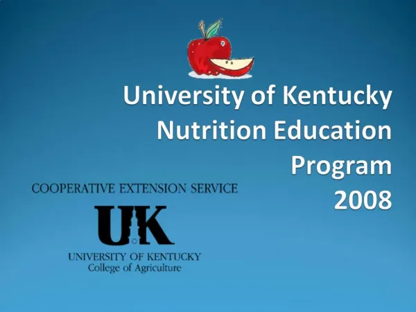 University of Kentucky Nutrition Education Program 2008