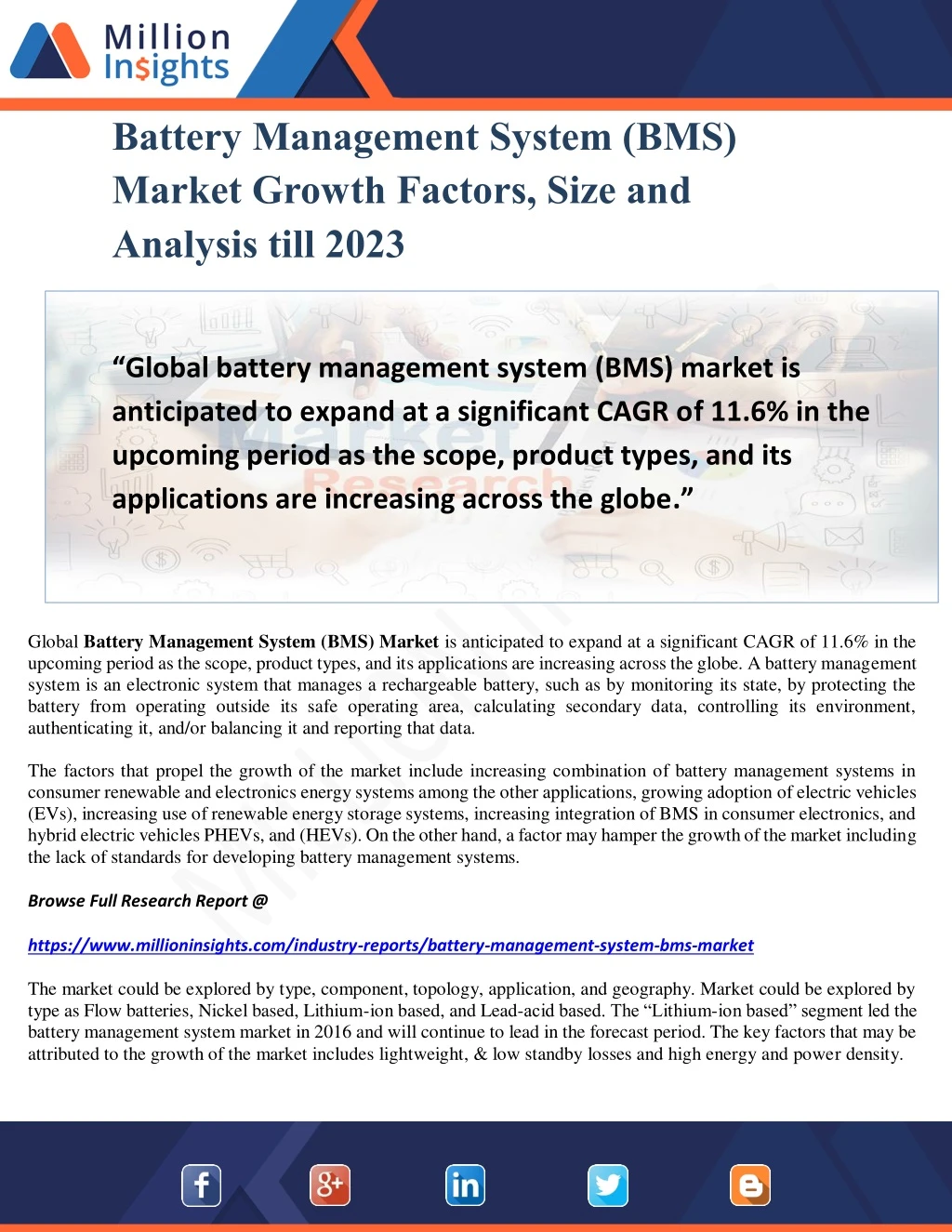 battery management system bms market growth