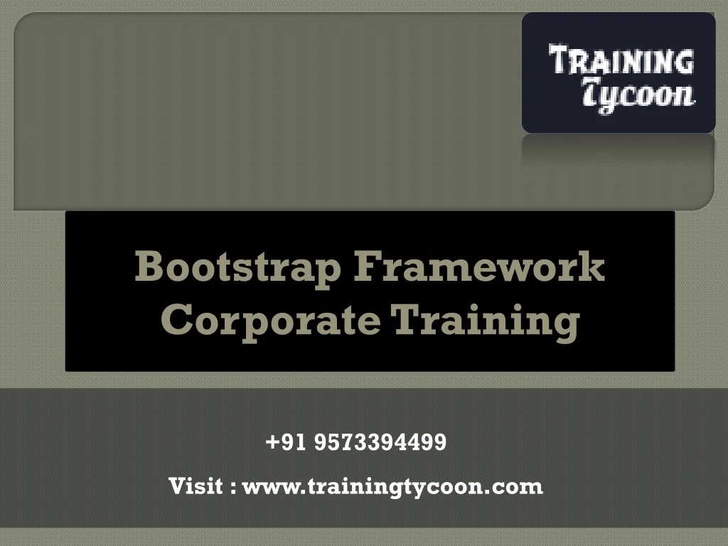 bootstrap framework corporate training