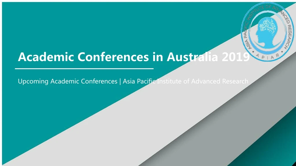 a cademic c onferences in a ustralia 2019
