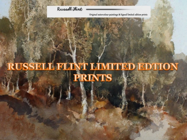 Russelflint flint limited edition prints