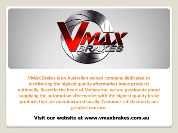 Vmax brakes products