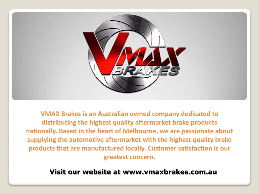 vmax brakes is an australian owned company