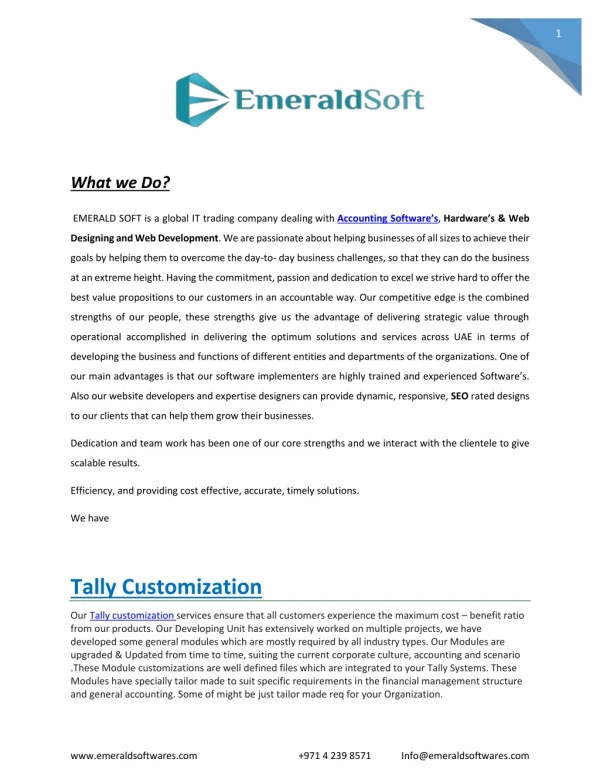 Tally customization | Tally ERP 9 Customization