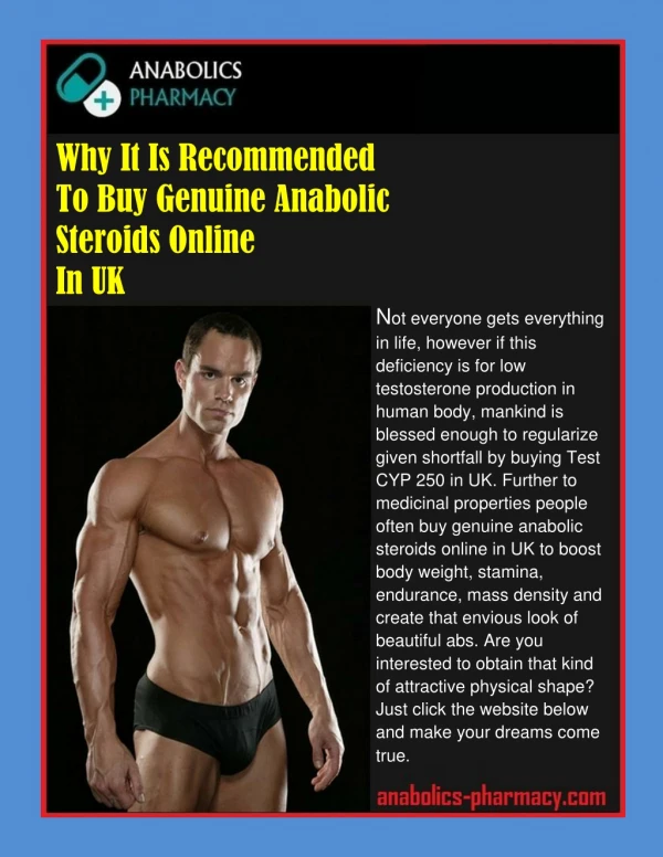 Why It Is Recommended To Buy Genuine Anabolic Steroids Online In UK