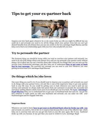 how to get your ex boyfriend back - slide 1