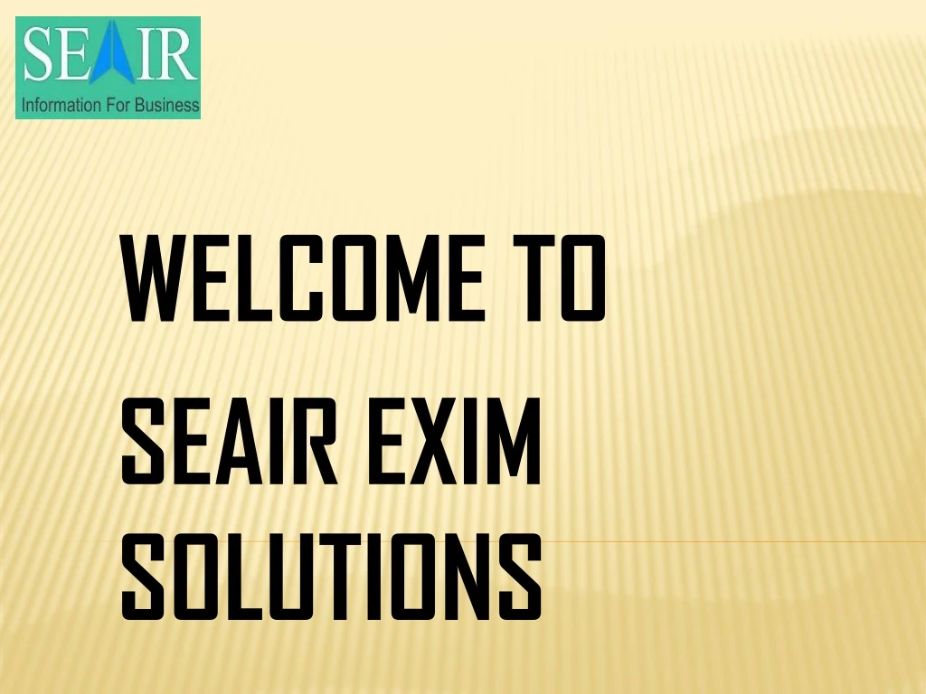 welcome to seair exim solutions