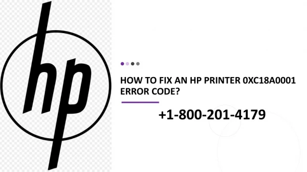 How to Fix an HP Printer 0xc18a0001 Error