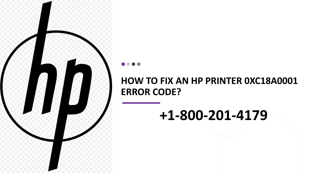 how to fix an hp printer 0xc18a0001 error code