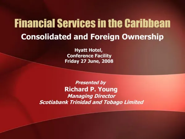Financial Services in the Caribbean