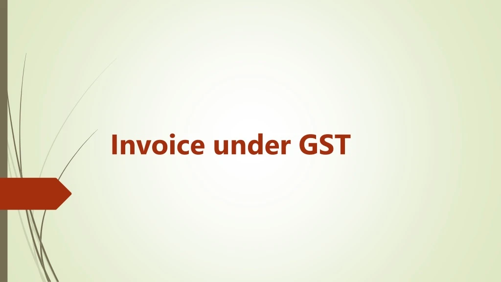 invoice under gst