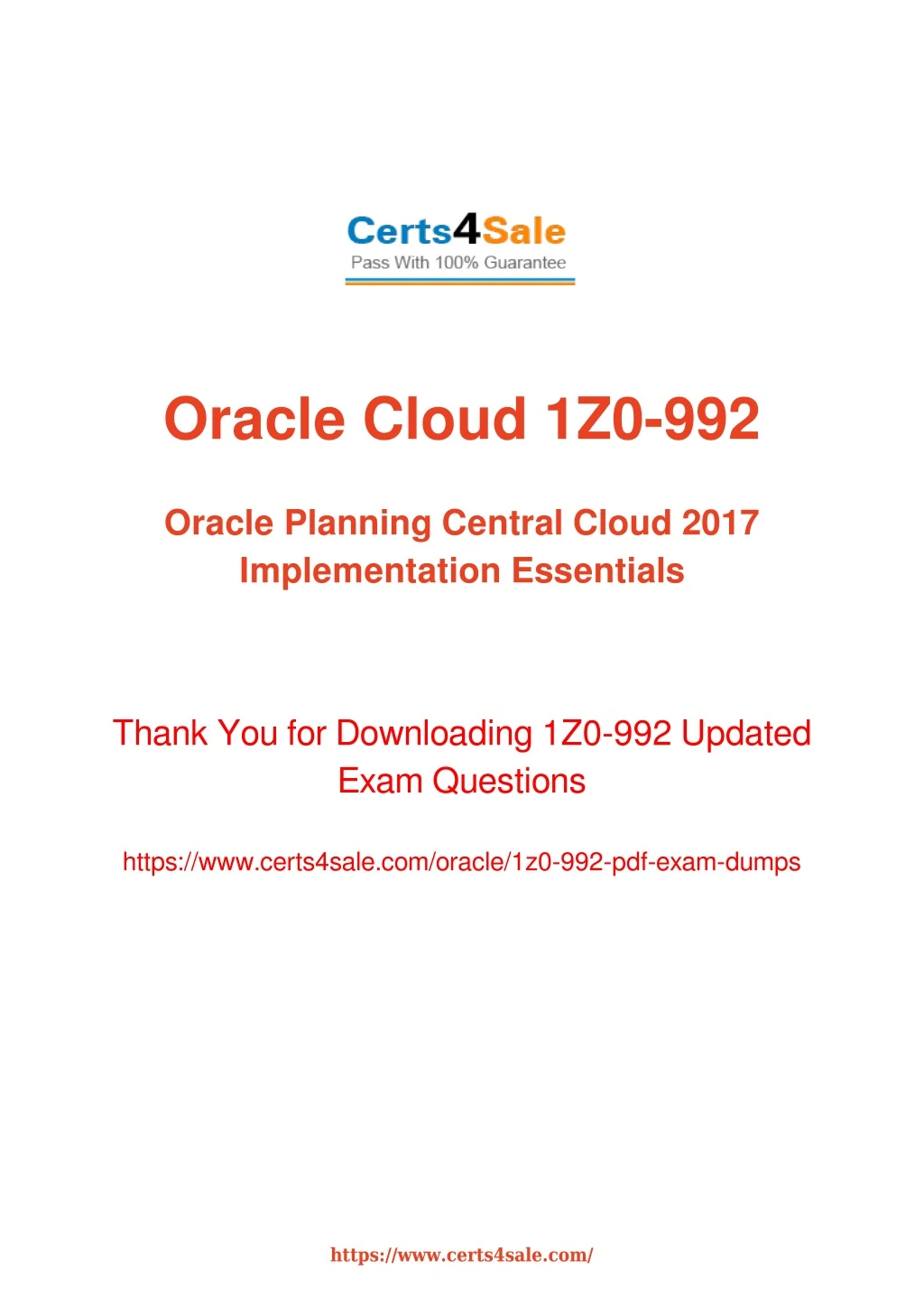 oracle cloud 1z0 992