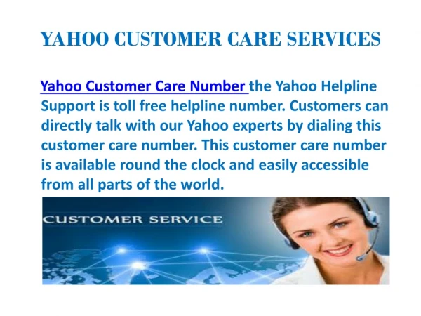 Yahoo Customer Care Number