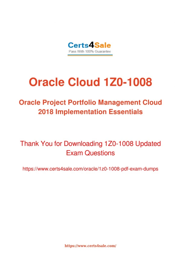 1z0-1008 Dumps Questions - 1Z0-1008 Oracle Exam Questions