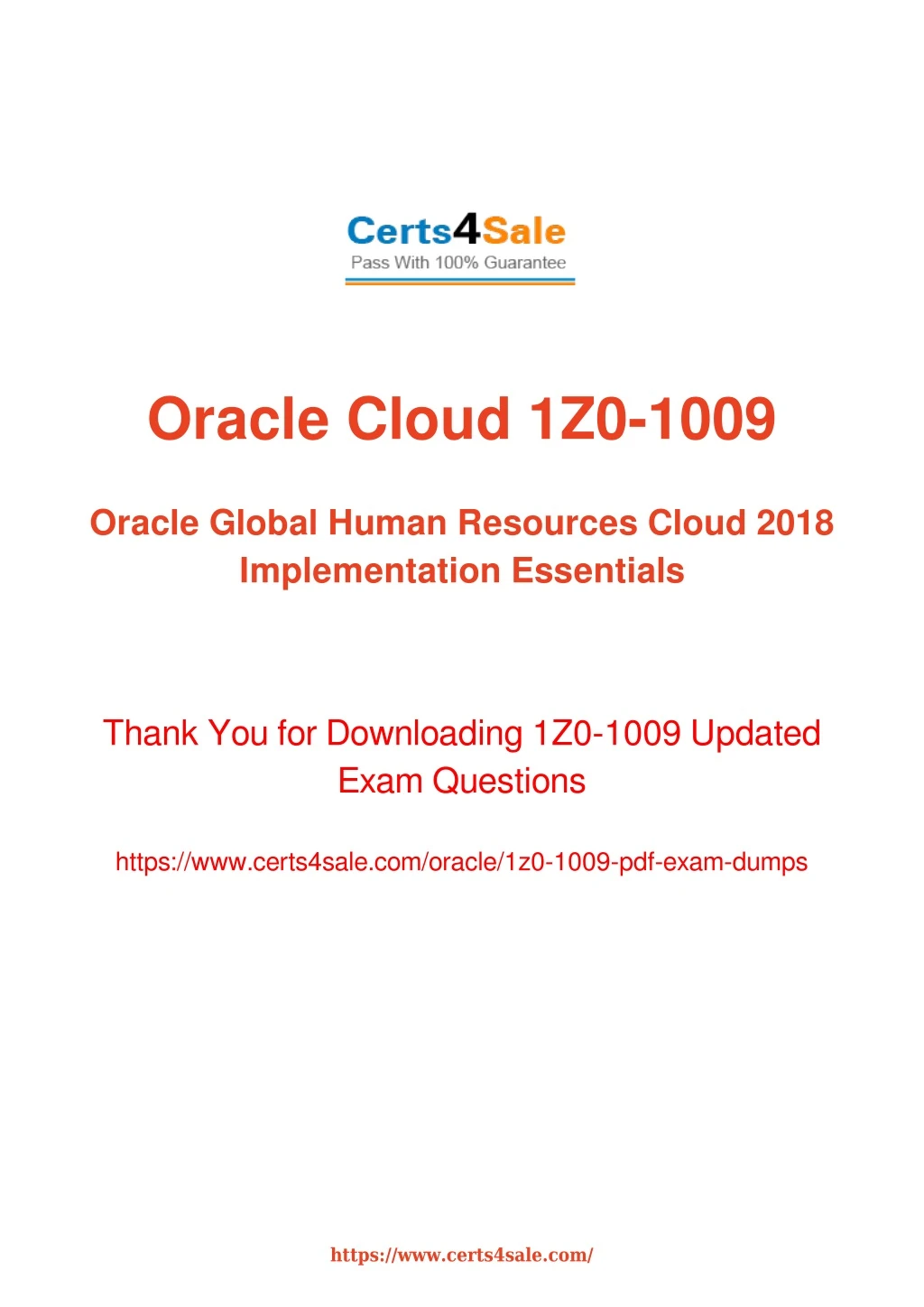 oracle cloud 1z0 1009