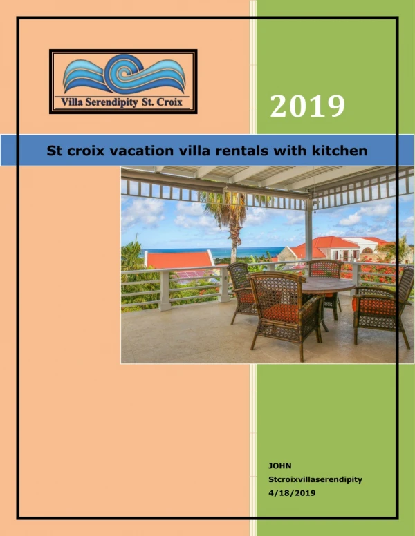 St croix vacation villa rentals with kitchen