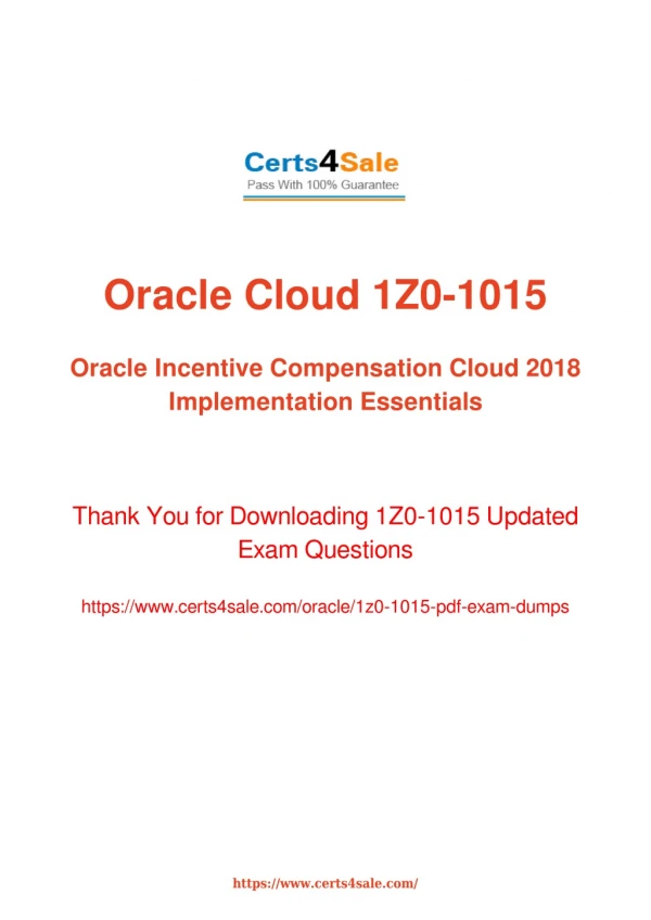 1z0-1015 Dumps Questions - 1Z0-1015 Oracle Exam Questions