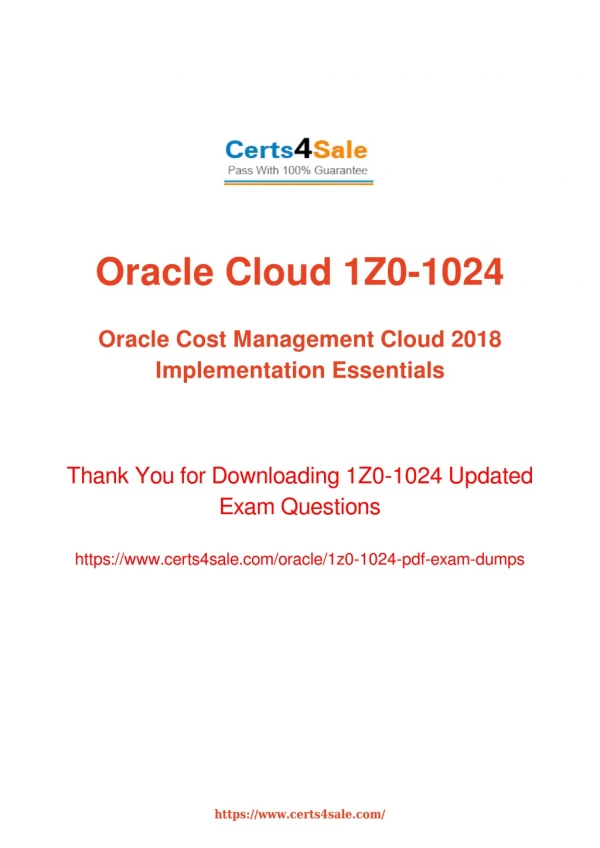 1z0-1024 Dumps Questions - 1Z0-1024 Oracle Exam Questions