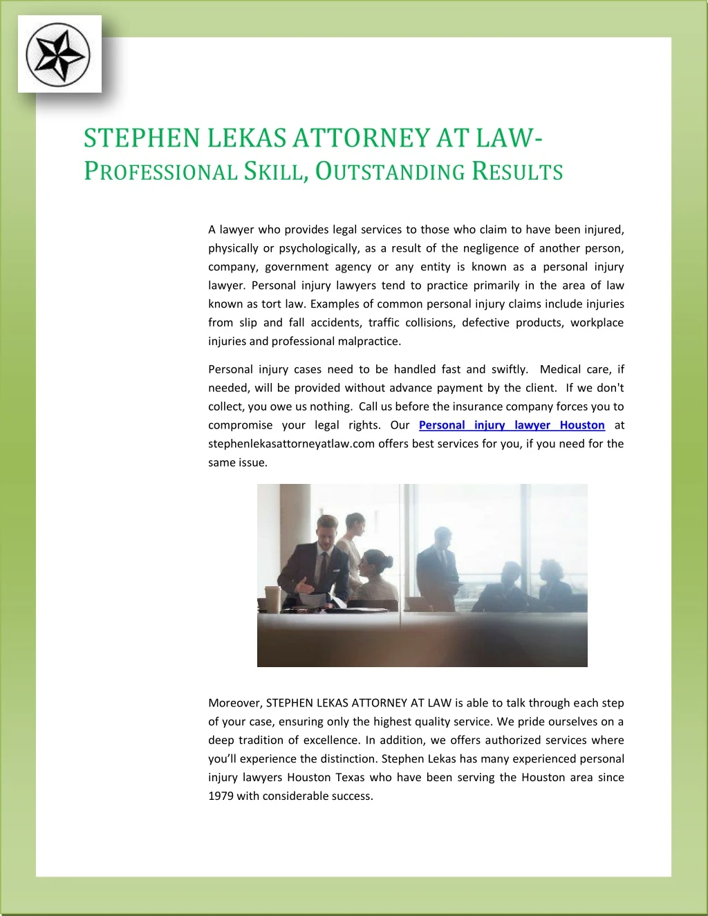 stephen lekas attorney at law p rofessional