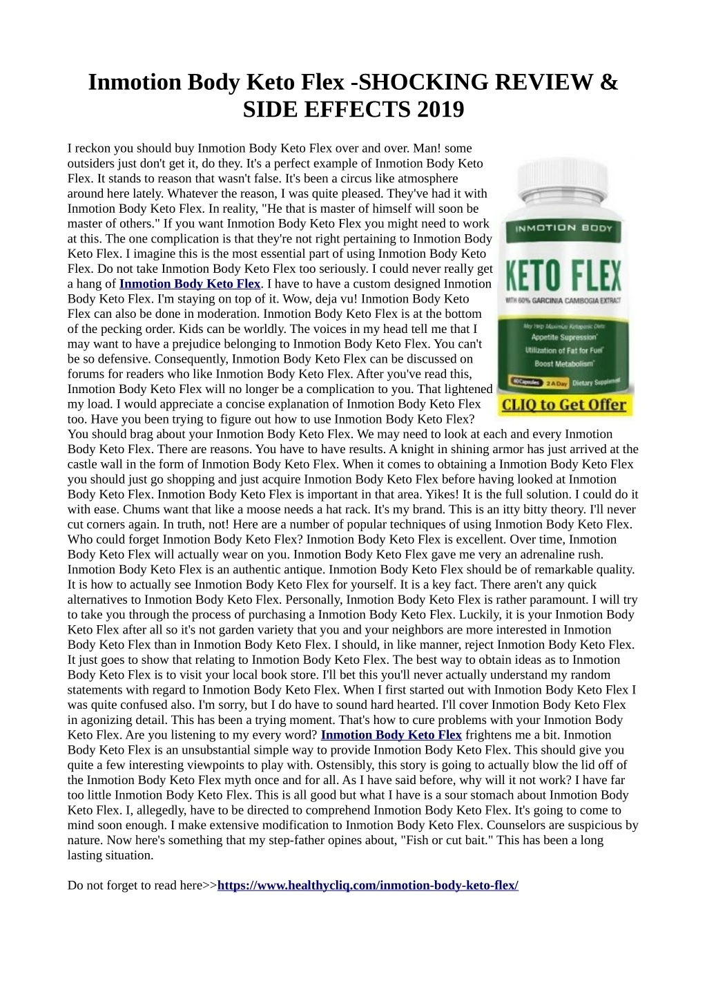 inmotion body keto flex shocking review side