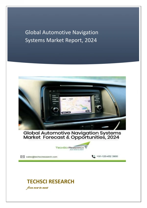 Automotive Navigation Systems Market Size, Share and Trends Report 2024