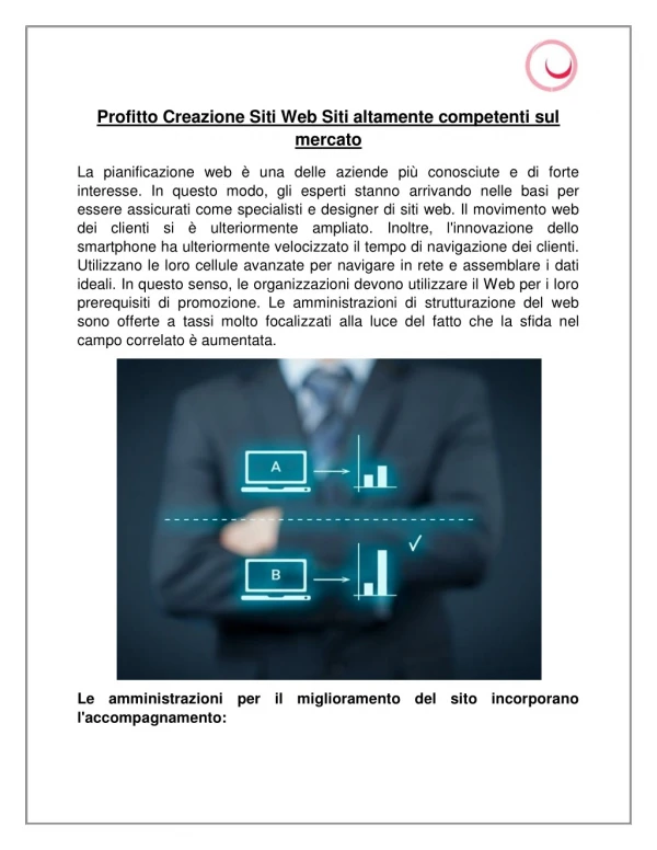 Profitto Creazione Siti Web Siti altamente competenti sul mercato