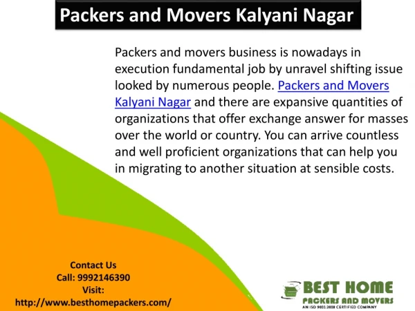 Packers and Movers Kalyani Nagar | Packers and Movers Magarpatta
