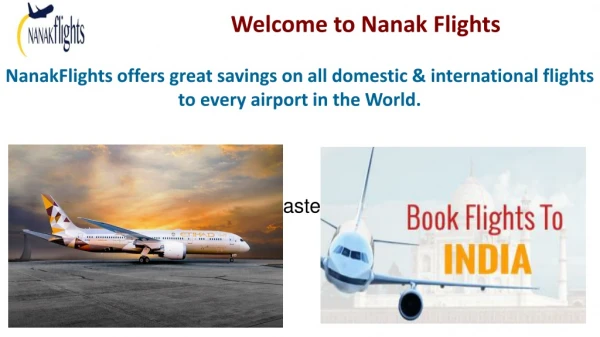 Cheap Airline Flights | Nanak Flights