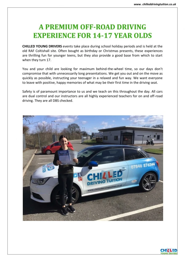 Young Driver Driving Lessons in Norwich, Norfolk | Chilled Driving Tuition