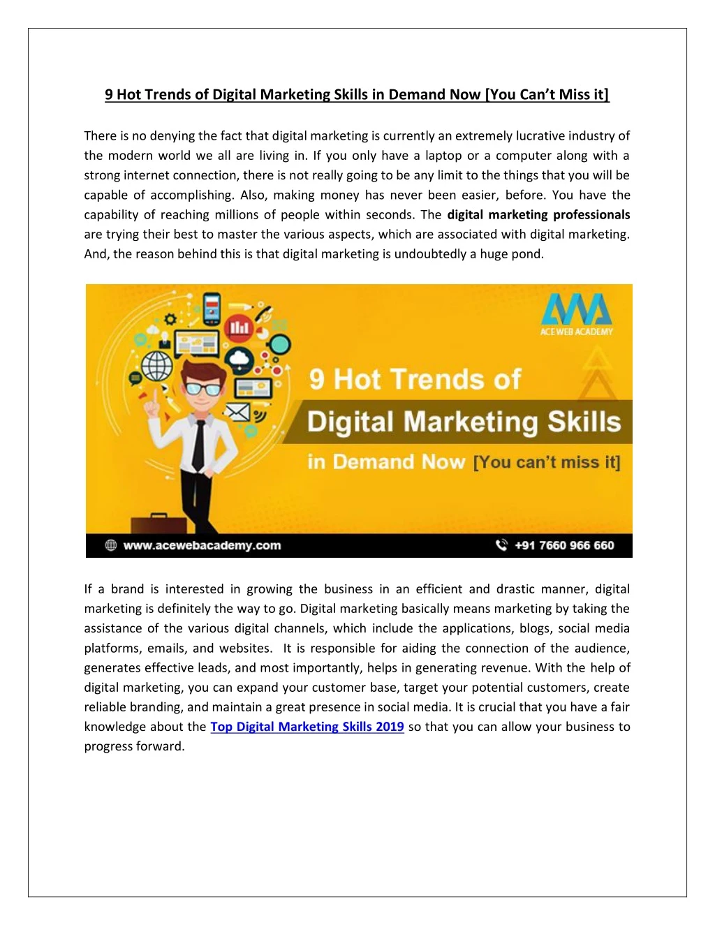 9 hot trends of digital marketing skills