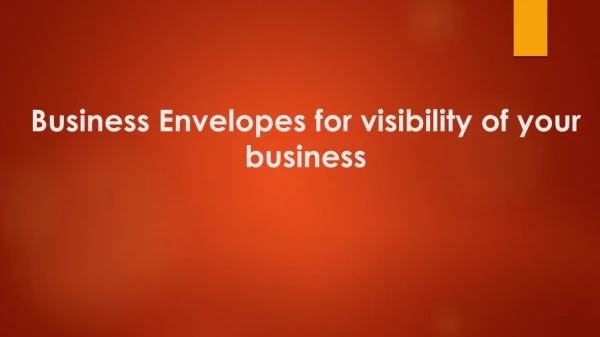 Peak Envelopes - Business Reply Envelopes for visibility of your business