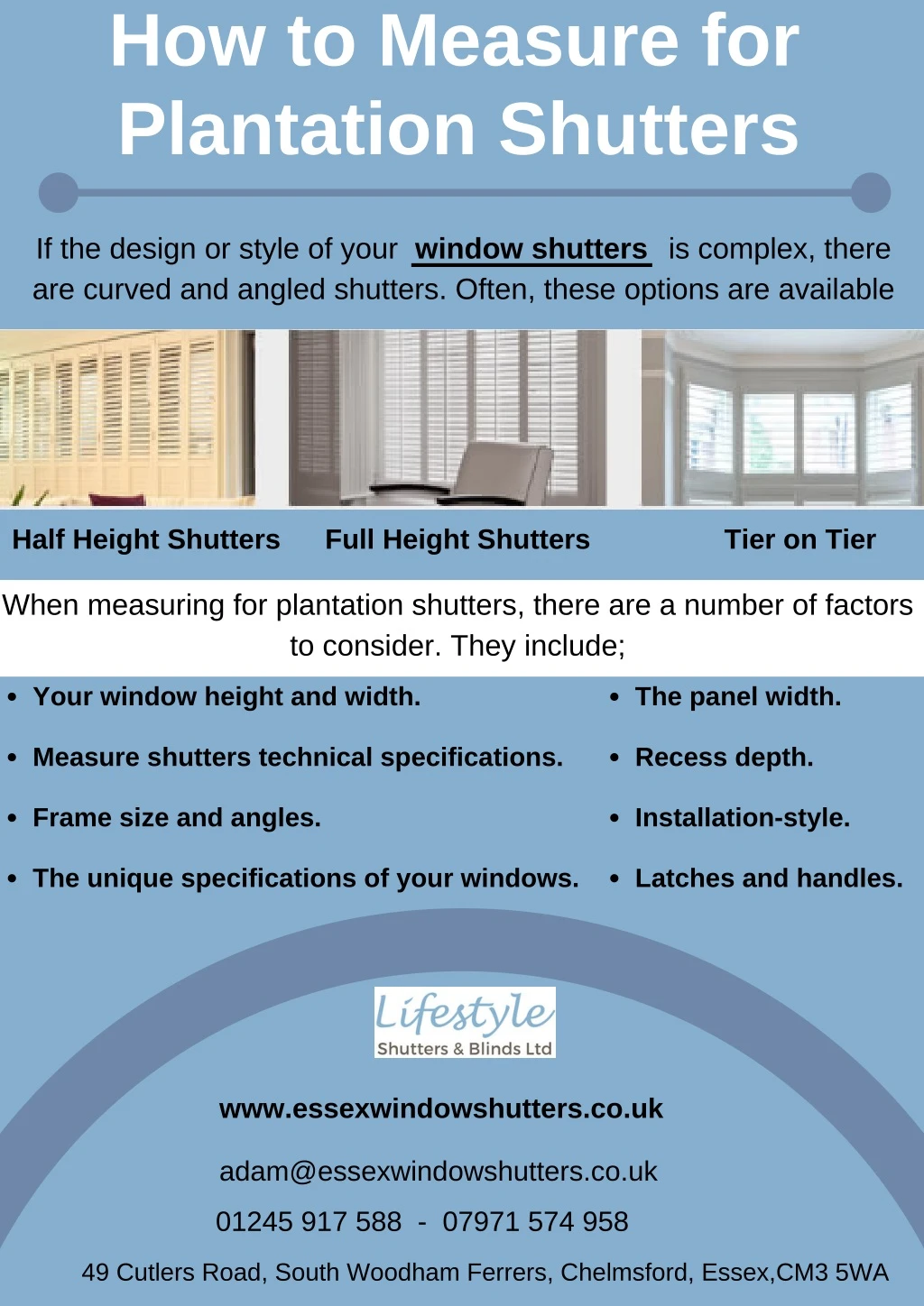 how to measure for plantation shutters
