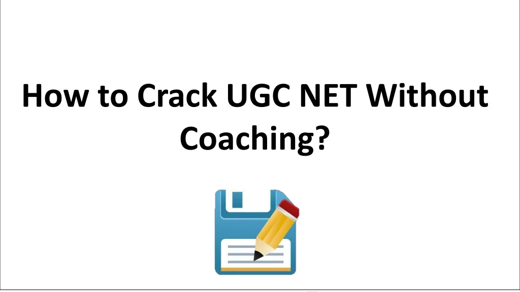 how to crack ugc net without coaching