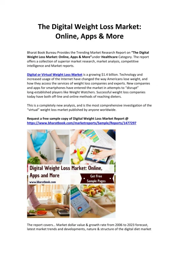 The Digital Weight Loss Market: Online, Apps & More