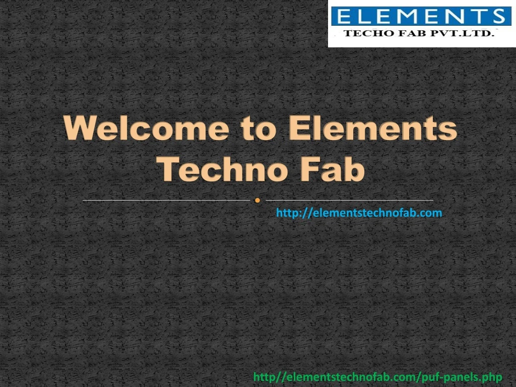 welcome to elements techno fab