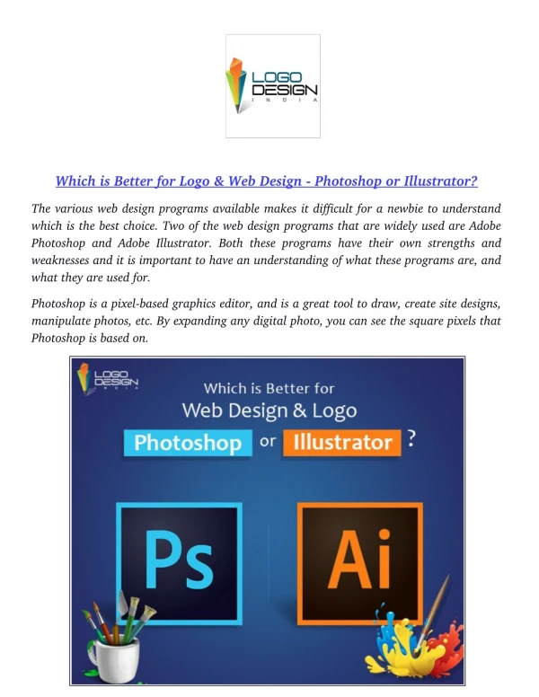 Which is Better for Logo & Web Design - Photoshop or Illustrator?