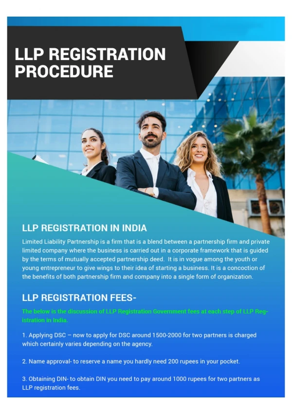 Know all about the LLP Registration in India: PDF