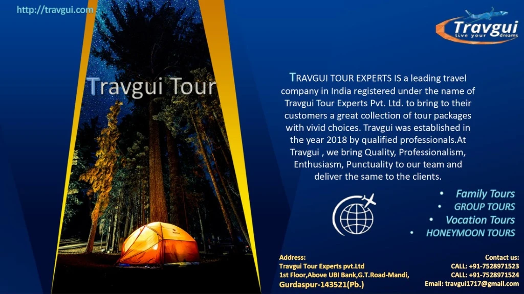 address travgui tour experts pvt ltd 1st floor